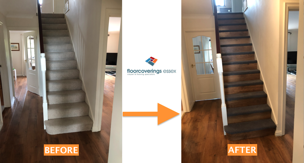 Volume 6 Before After Stairs Landing Carpet Lvt Floor